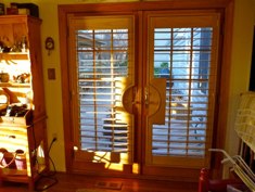 Shutters on French doors