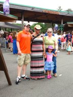 Adam, Karla, Daria and Isis at Wolftrap Park to see Beauty and the Beast