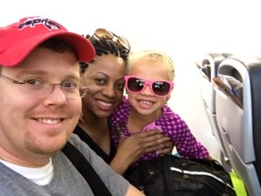Adam, Karla and Isis fly to Cancun, Mexico