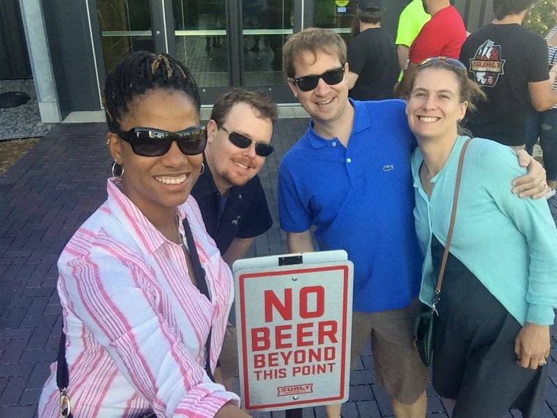 Karla, Adam, Andy and Sarah at the Surly Brewing Company