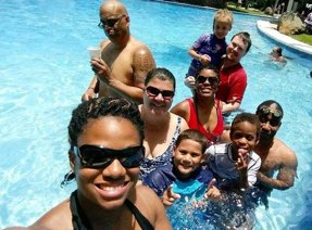 Isis in Dominican Republic with Family & Friends