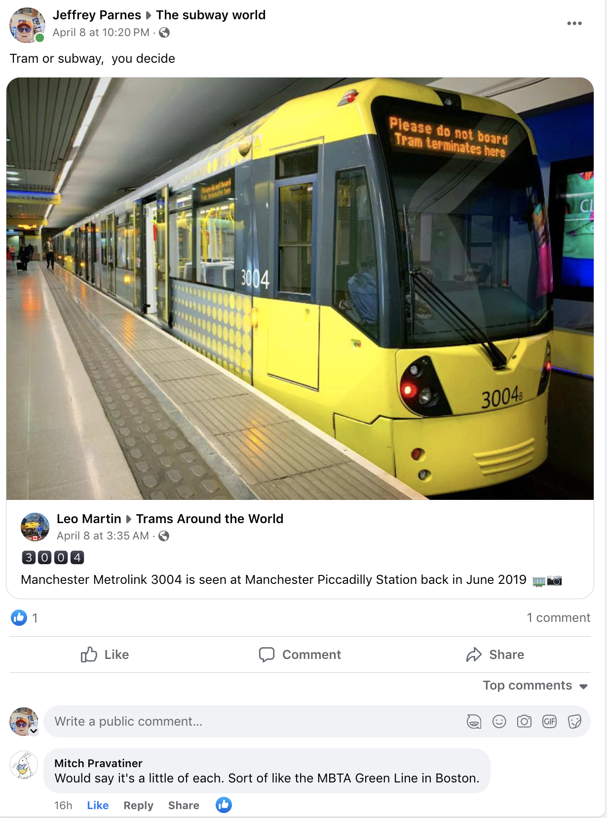 Tram or Subway